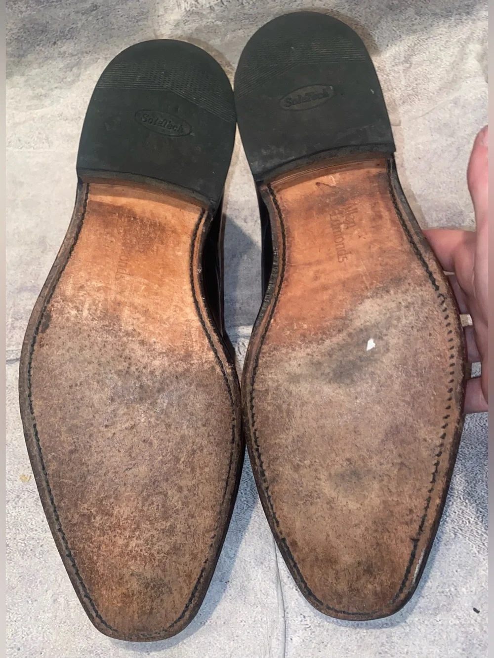 RECRAFTED Allen Edmonds Charleston Derby Blucher Lace Up Apron Toe 9.5 E USA